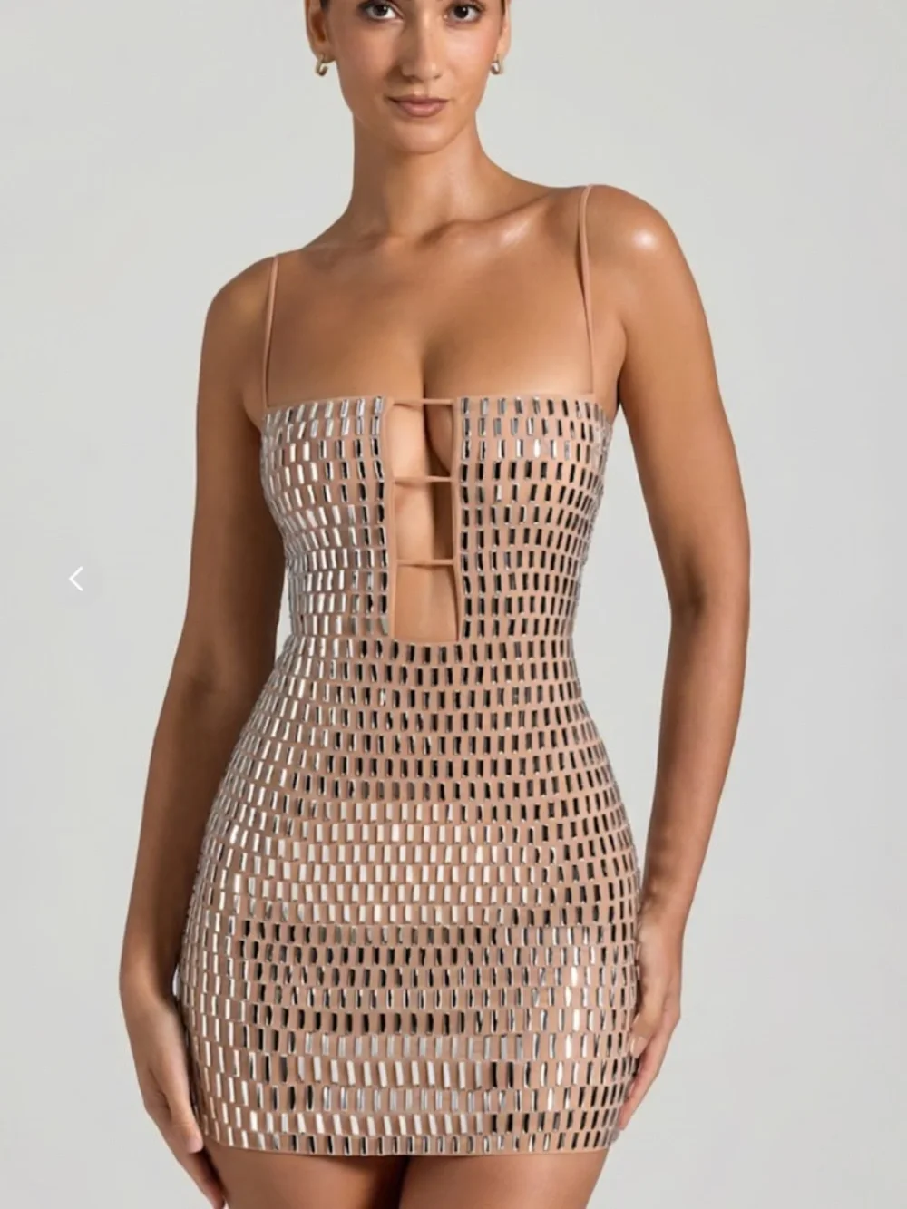 Oh Polly Embellished Cut Out Mini Dress - Picture 1 of 3
